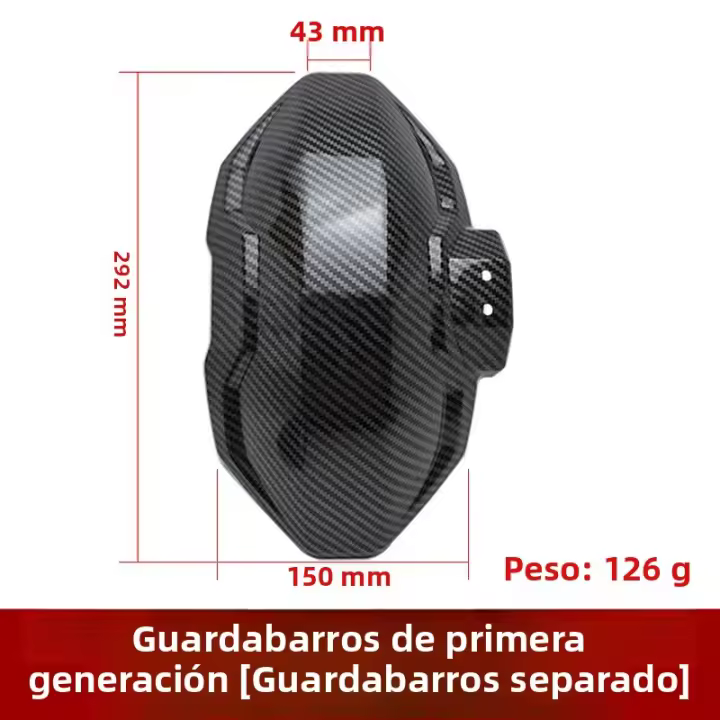 Fender De Motocicleta En Fibra De Carbono Texturizado Para Vehículos Eléctricos Universal Diseño De Protección Para Bicicletas - 1