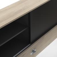 Miroytengo Cama Life Individual Con Almacenaje Dormitorio Juvenil Negro Y Roble Kronberg 90x190-200 Cm - details 2