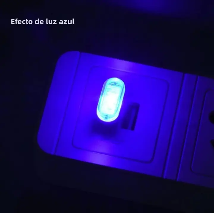 Lámpara Decorativa LED USB Mini Para Interior De Coche Luz De Emergencia Neón Universal PC Plug And Play Para Ambiente - 1