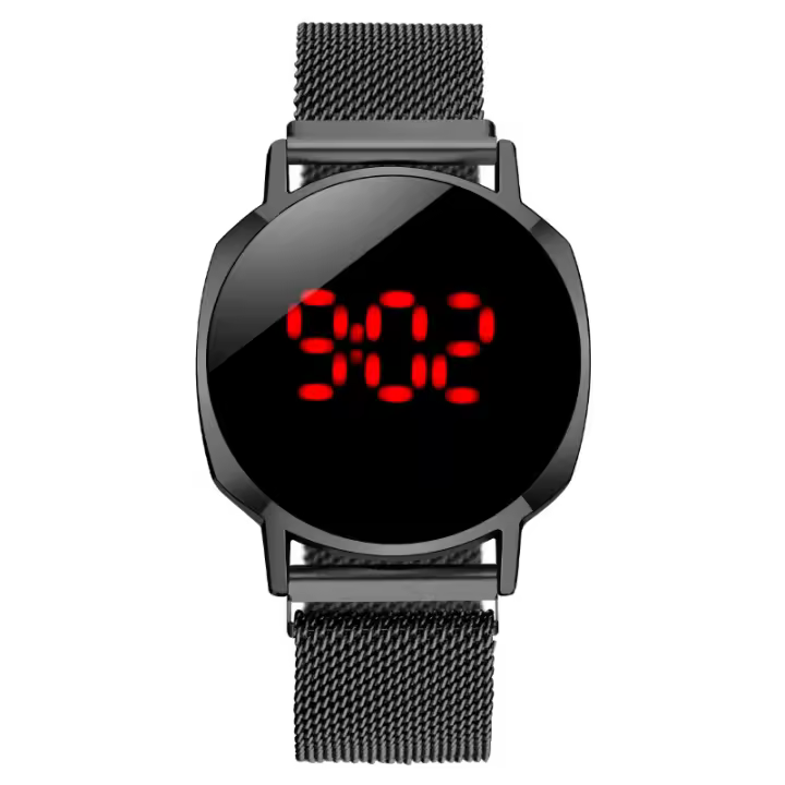Nuevo reloj para hombre con pantalla táctil LED, correa de trenzado magnética, modelo electrónico, un reloj de lujo y comodidad para el hombre - 1