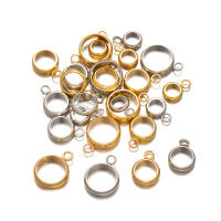 20Pcs/Lot Conectores De Colgante De Acero Inoxidable Para Joyería DIY Perlas Espaciadoras Gran Agujero Cierre De Collar Y Pulsera Encantos Herramientas De Manualidades - details 2