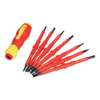 Juego De Destornilladores Insulados 7 En 1 1000V Con Bits Magnéticos De Fijación Para Electricistas Herramientas De Reparación - details 9