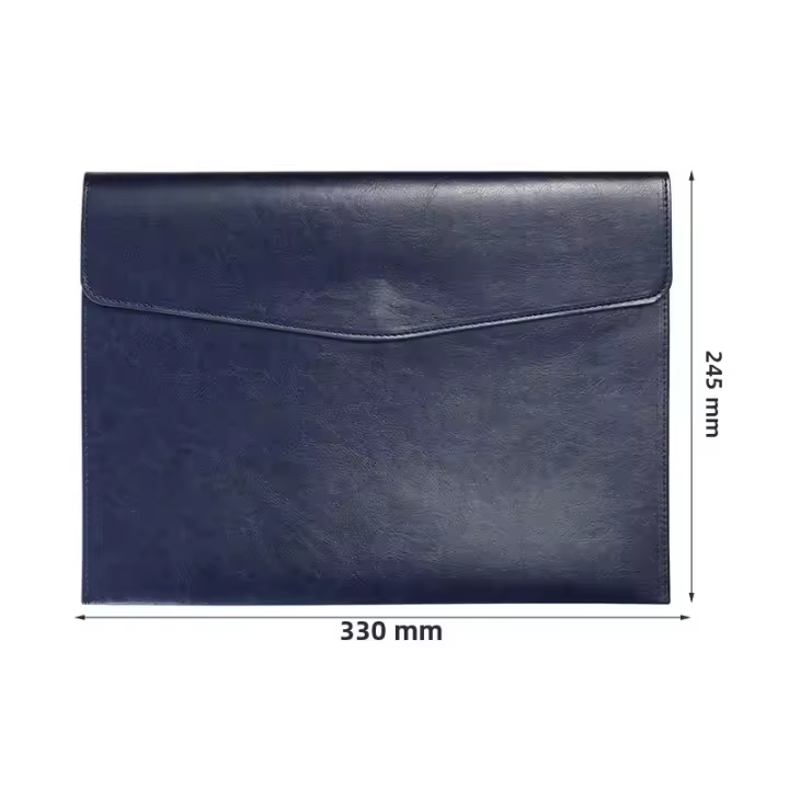 Carpeta De Cuero A4 Para Archivar Con Cierre De Encaje Gran Capacidad Bolsa Para Documentos Organizador De Archivos De Negocios - 1