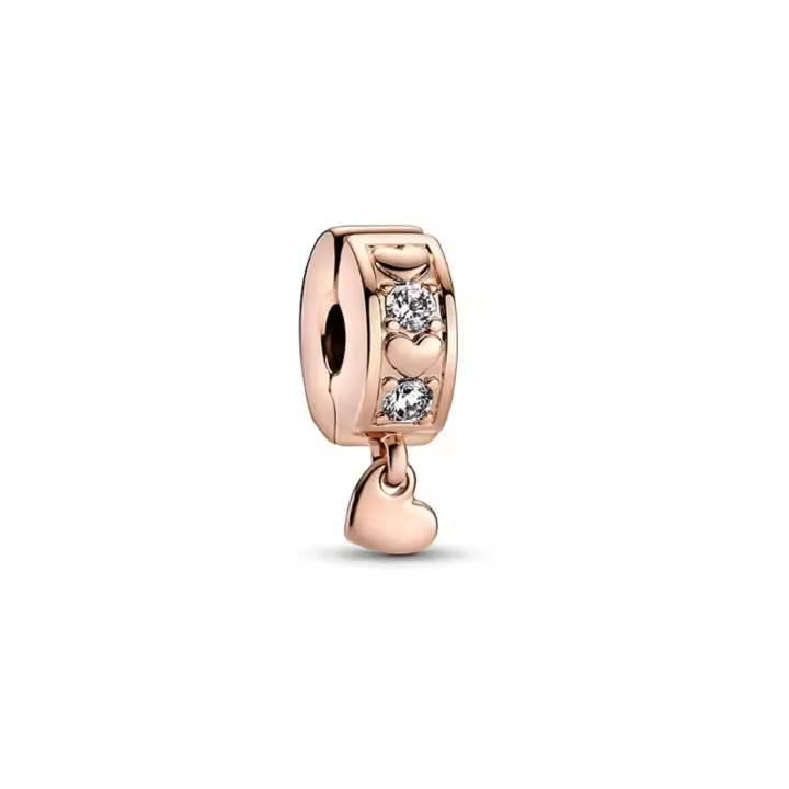 PANDORA Corazón Brillante Amor Eterno Clip con Cuentas Accesorios de Joyería Regalo de Cumpleaños 520 Regalo Corazón Brillante Amor Eterno Colgante Clip Talla Única - 1