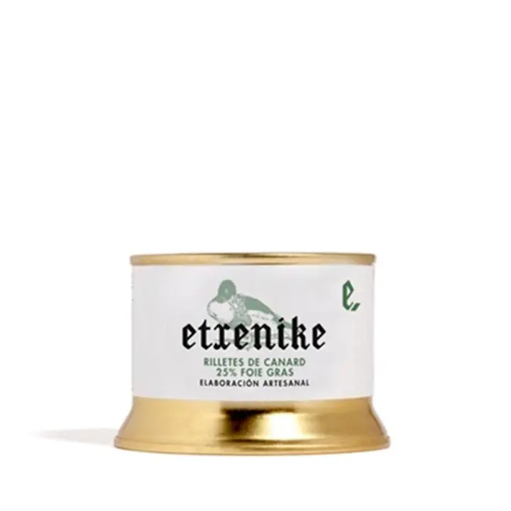 Rilletes de Canard Gourmet con 25% de Foie Gras - Delicada conserva de pato con suave textura - Marca Sapidum Gourmet - 1