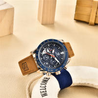 Reloj De Pulsera Deportivo De Lujo Para Hombre BENYAR Con Correa De Cuero Resistente Al Agua Y Cuarzo Militar Marca Nueva - details 5