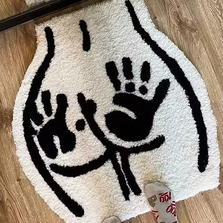 Carpetas Suaves De Terciopelo Para El Baño Non-Slip Absorbente De Agua Alfombra De Mano Hecha Para Dormitorio Cocina Toilette - 1