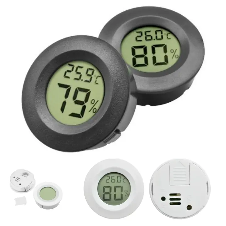 Mini Termómetro Digital Con Pantalla LCD Medidor De Temperatura Y Humedad Para Nevera Y Congelador Rango -50~ +70°C Sensor Detector De Temperatura Y Humedad 1PC - 1