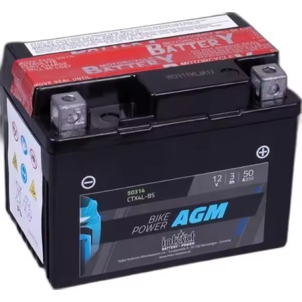 Bateria Intact CTX4L-BS agm sin mantenimiento YTX4L-BS 12v 3ah - 1