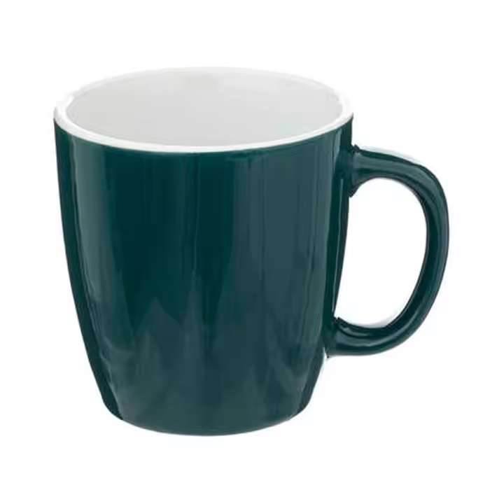 Taza Porcelana Redonda Azul 18cl Secret de Gourmet - Desayuno Diario - Apta Lavavajilla y Microondas - 1