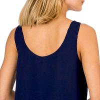 Blusa azul marino con tirante ancho de Tiffosi, con tablado en la parte baja para mayor comodidad. - details 4