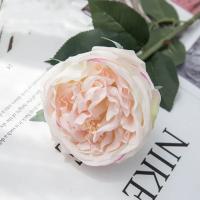 Rosa Artificial De Látex Realista Para Boda Y Decoración Del Hogar Tamaño 17.7 Pulgadas Color Blanco Peonía Falsa Para Decoración De Mesa Y Jardín - details 7
