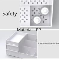 Organizador De Maquillaje Grande Caja De Almacenamiento Para Joyas Y Esmaltes De Uñas Contenedor De Mesa Material Plástico - details 4