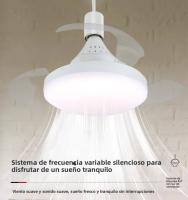 Ventilador De Techo LED Moderno Con Luz Invisibles Hojas De Ventilador E27 Control Remoto Y App 4 Velocidades Ajustables Silencioso - details 6