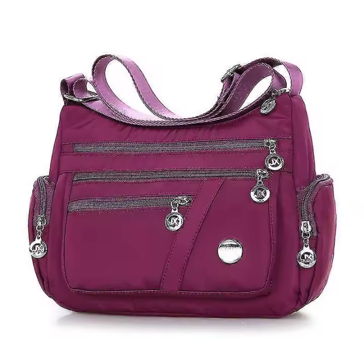 Bolso de Nailon impermeable de moda para Mujer, Bolso de un solo hombro, Bolso Cruzado, Bolso de Hombre (Negro) - 1