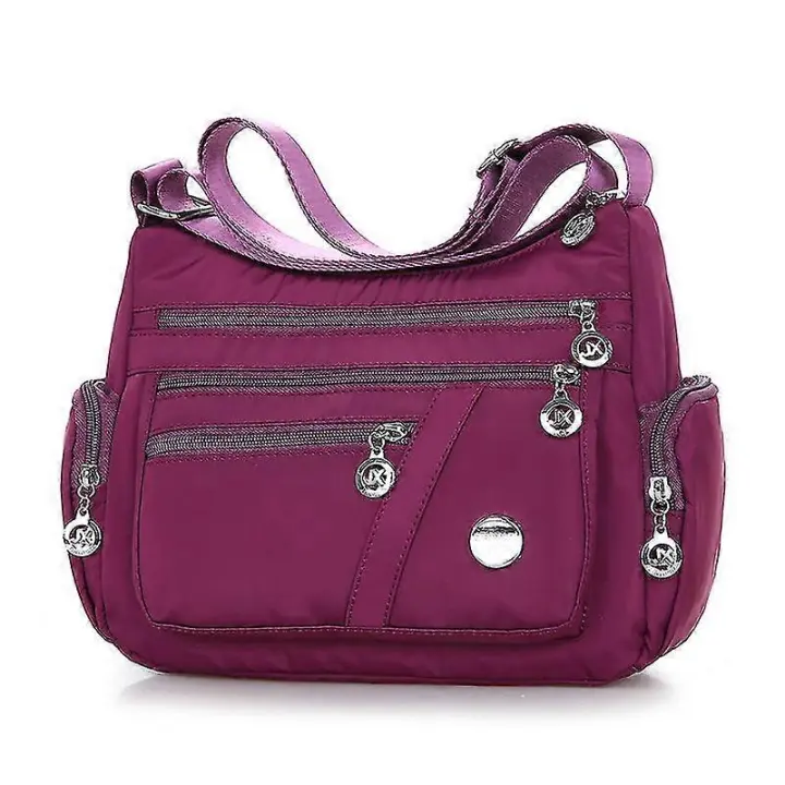 Bolso de Nailon impermeable de moda para Mujer, Bolso de un solo hombro, Bolso Cruzado, Bolso de Hombre (Negro) - 1