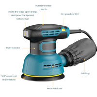 Lijadora eléctrica de 300W, pulidora Orbital aleatoria de 110V y 220V, lijadora de velocidad Variable con papel de lija de 125mm, máquina pulidora para coche, Car Polishing Machine, Máquina de lijado de velocidad variable - details 3