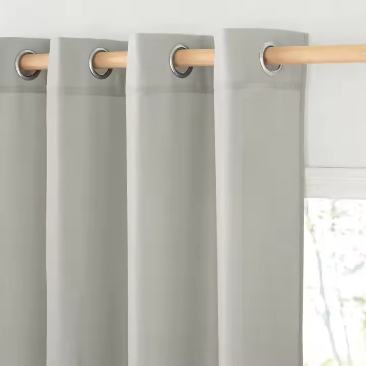 PONY DANCE Cortinas Salon 2 Piezas de Lino 140x245cm(AnchoxAlto), Visillos Dormitorio Beige Translúcidas con Ojales Visillos para Ventanas de Habitacion Infantiles, Crema - 1