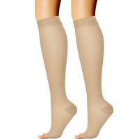 Medias De Compresión Médica Hasta La Rodilla Para Varices Multifuncionales Con Abertura En El Tobillo Medias De Presión Para Piernas - details 3