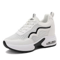 Zapatillas De Deporte Para Mujer Con Plataforma Y Tacón Air Cushion Transpirables Y De Altura Interior Blancas Para Caminar - details 6