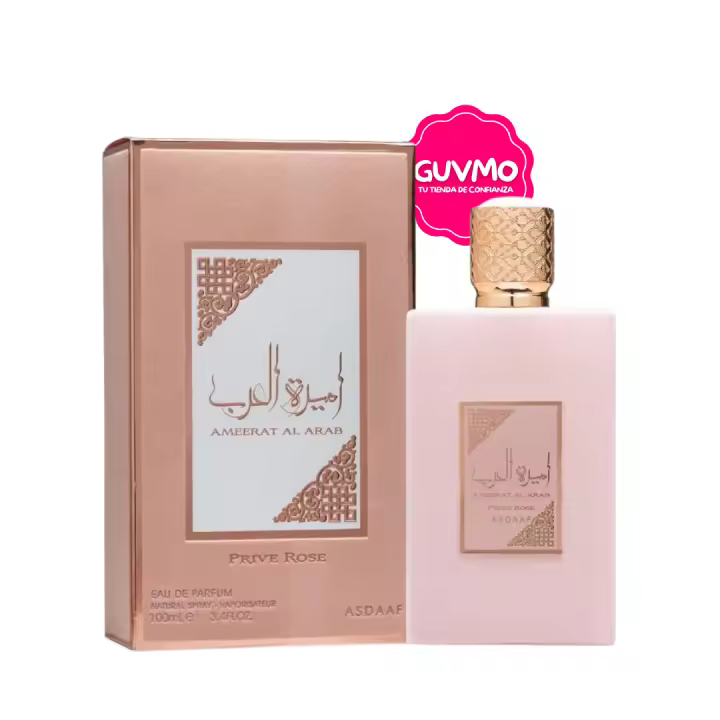 Perfume Árabe Ameerat Al Arab Privé Rose de Asdaaf para Mujer – Eau de Parfum 100 ml – Floral Frutal Dulce y Duradero - 1
