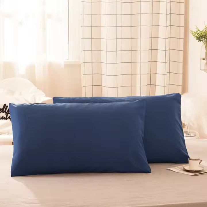 2PCS Fundas Para Almohadas Cómodas Y Suaves Para El Dormitorio No Incluye Insert Material De Poliéster 100% Sin Impresión - 1