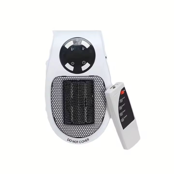 Calentador eléctrico inteligente de pared, calentador pequeño portátil con termostato ajustable y temporizador, 500W - 1