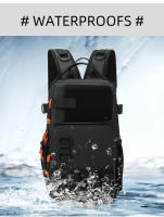 Mochila Multifuncional Para Pesca Con Soporte De Cañas Y Rodillos Bolsa De Pecho Para Exteriores Senderismo Camping Escalada Rucksack Para Hombres - details 11