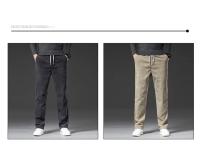 Pantalones Casuales De Corduroy Para Hombre Cintura Elástica Estilo Clásico Moda Comoda Talla Recta Negro Gris Caqui Primavera Otoño - details 2
