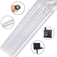 Luces De Lluvia De Meteoros Solares 50cm Luz De Cadena De Copos De Nieve Impermeable Para Jardín Boda Fiesta Navidad - details 6