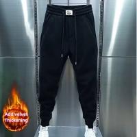Pantalones De Veludo Grueso Para Hombre Moda Callejera Otoño Invierno Talla Grande Pantalones Anchos Para Jovenes Gimnasio Estilo Casual Con Bolsillos - details 3