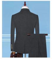 Traje De Novio 2025 Para Hombre Con Chaleco Y Pantalones Talla Regular Estilo Casual Formal Cuadros Moda Negocios Vestimenta Para Bodas Y Trabajo - details 33