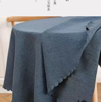 Mantel Redondo De Algodón Y Lino Sencillo Para Hogar Comedor Té Cubierta De Diámetro 90-180 Cm Estilo TWILL Multitarea - details 5