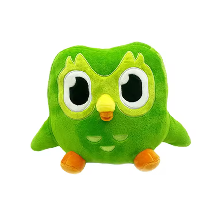 Muñeco De Peluche Duo El Buho Verde De 20cm Peluche Suave De Dibujado Animado Para Niños Regalo De Cumpleaños Juguete De Animal De Peluche Unisex - 1