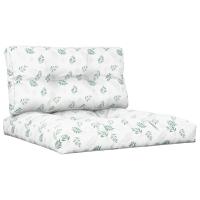 vidaXL Cojines para sofá de palets 2 piezas tela 80 x 80 x 12 cm Color Azul y blanco,  Negro y blanco,  Verde y rosa y mas Cojín Decorativo de Asiento Cojines de muebles de salon - details 2