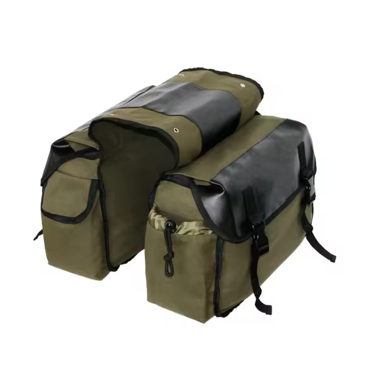 Bolsa De Sellección Para Motocicleta De Gran Capacidad Impermeable De Lona Para Viajes Y Herramientas Bolsa Lateral Panniers Para Motocicleta - 1
