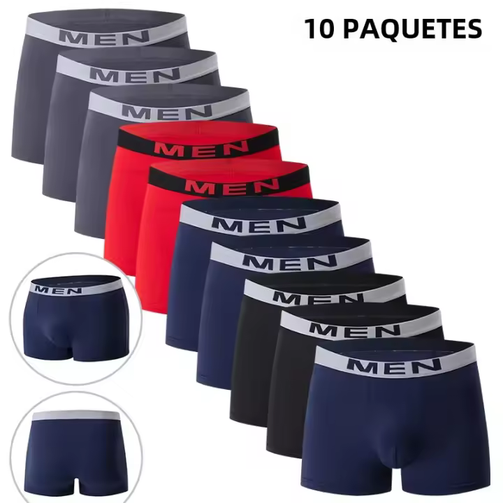 Shorts De Boxer Para Hombre Moda Imprimida Multicolor Casual Deportivo Hogar Pantalones Briefs De Poliéster Con Spandex - 1