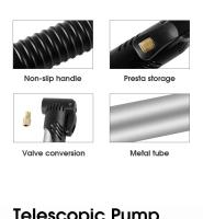 Pump De Bicicleta Portátil Mini WEST BIKING Inflador De Neumáticos Mano Para Vuelco Y Ruedas Accesorios De MTB Y Carretera Valvulas Schrader Presta - details 4