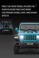 Coche De Juguete a Escala 1/32 Para Niños Y Adultos Con Puertas Abatibles Y Luz Vehículos Metálicos Para Wrangler Off-Road 7 Puertas - details 6