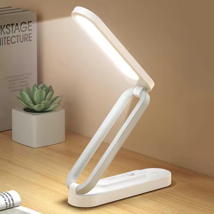 Lámpara De Escritorio LED Protección Ocular Luz Nocturna Cargable Plegable Toque Super Brillante Regulación Sin Pasos Fuentes De Alimentación USB - 1