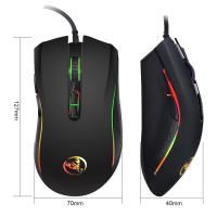 Ratón De Juego Profesional Con Iluminación LED De 7 Colores Brillantes Diseño Ergonómico 3200 DPI Para LOL CS Gamer Alta Gama - details 3