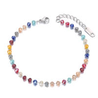 Pulsera De Moda Lokaer Con Cristal CZ Negro Para Mujeres Y Niñas Cadena De Acero Inoxidable Bohemia Joyería De Playa B21105 - details 9