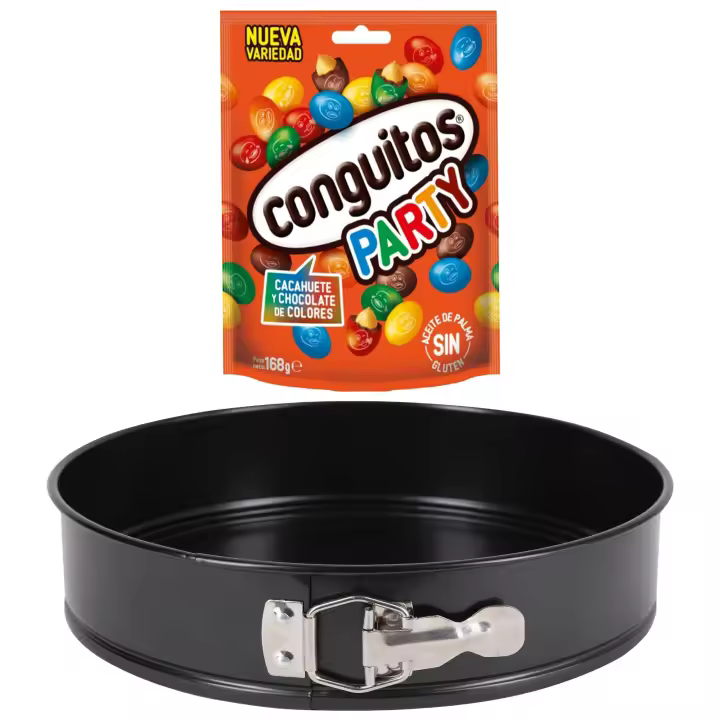 Pack repostería:CONGUITOS PARTY DOYPACK 168G+Molde redondo 26cm carbon steel origen - 1