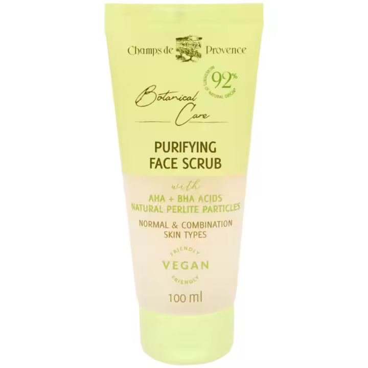 Champs de Provence Botanical Care Exfoliante Facial AHA y BHA | 100 ml | Vegano, 92% Ingredientes Naturales, Para Poros y Renovación Celular - 1