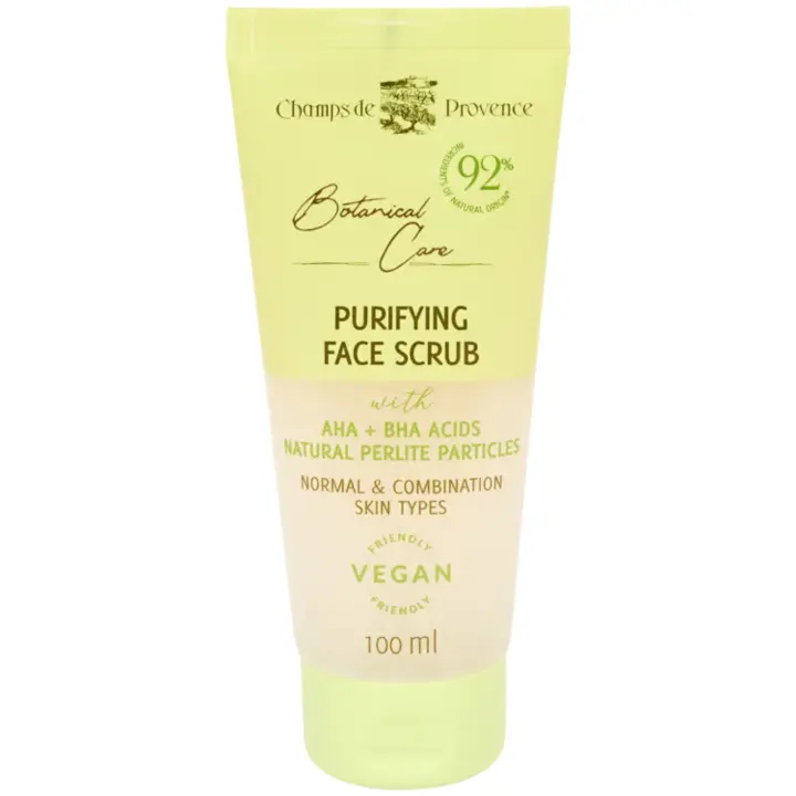 Champs de Provence Botanical Care Exfoliante Facial AHA y BHA | 100 ml | Vegano, 92% Ingredientes Naturales, Para Poros y Renovación Celular - 1