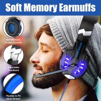 Auriculares De Juego KOTION EACH Con Bajo Profundo Estéreo Y Micrófono LED Para PS4 Teléfono Laptop PC Iluminación LED Para Jugador - details 4