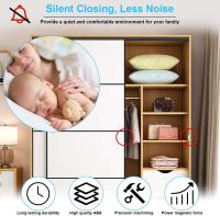 6 PCS Cierres magnético a presión Cierres magnético de plástico Cierres suave Cierres magnético para Puerta Gabinete Cajón Armario Corredera Dormitorio Cocina Baño - Blanco - details 2