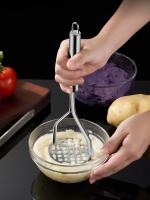 Prensa De Puré De Acero Inoxidable Herramienta De Frutas Y Verduras Para Cocina Creativa Hacer Jugo Y Puré De Patatas Gadget De Cocina - details 3