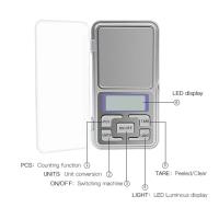 Báscula De Móvil De Precisión Alta Portátil Para Joyería Con Pantalla LCD Rango De Precisión 500G-0.01G - details 1