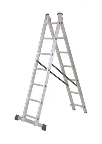*ESCALERA ALUMINIO INDUSTRIAL DOBLE 7 PELDAÑOS - 1